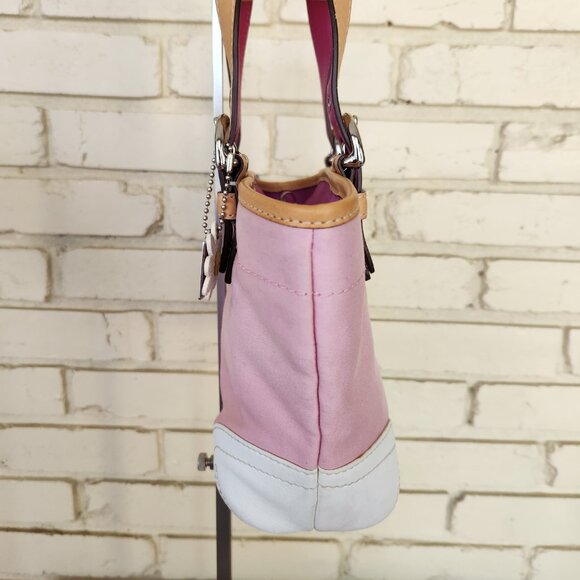 Euc Vintage Coach Hampton Y2K Daisy Pink Handbag Satche Pursel - Picture 4 of 14